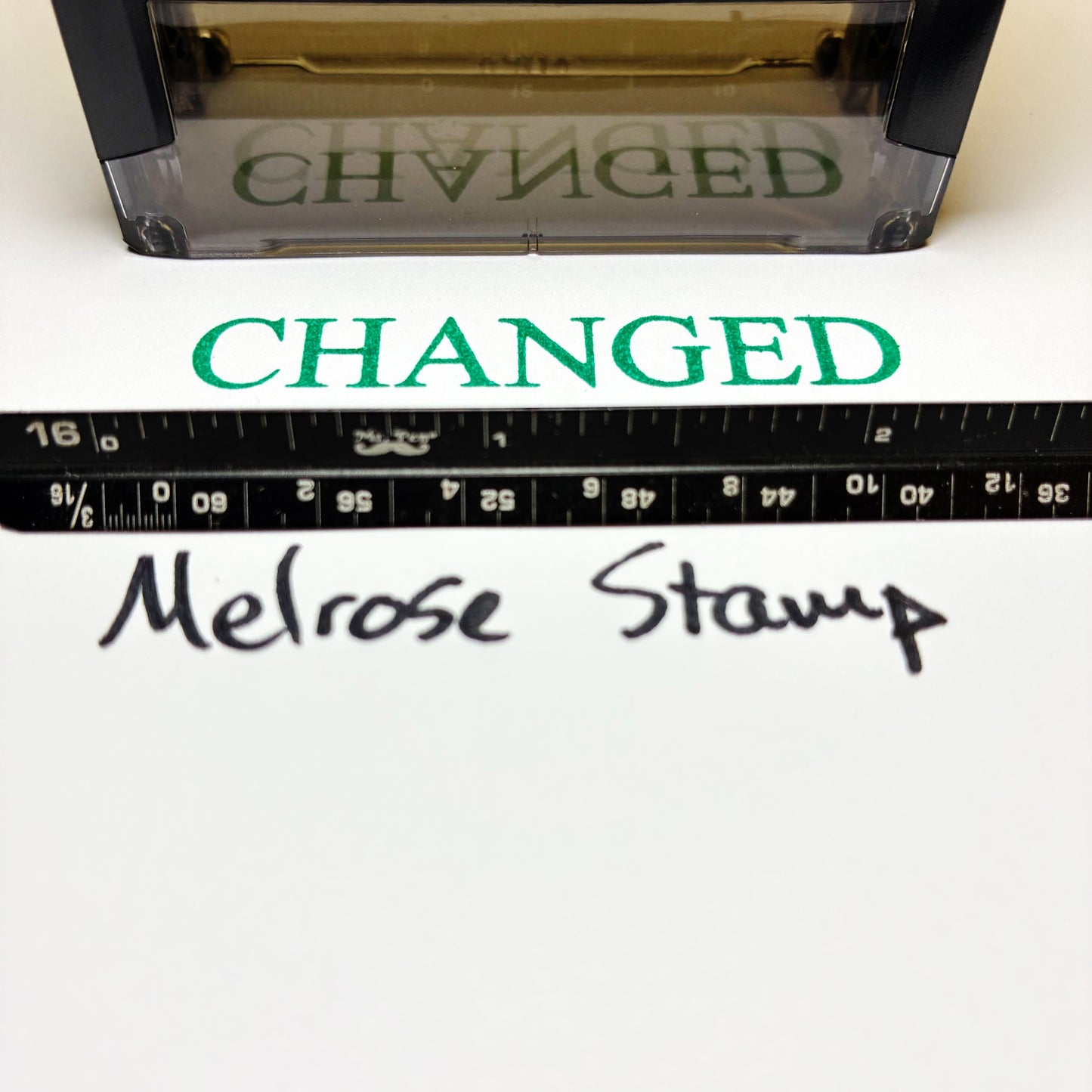 Changed stamp green ink self-inking large