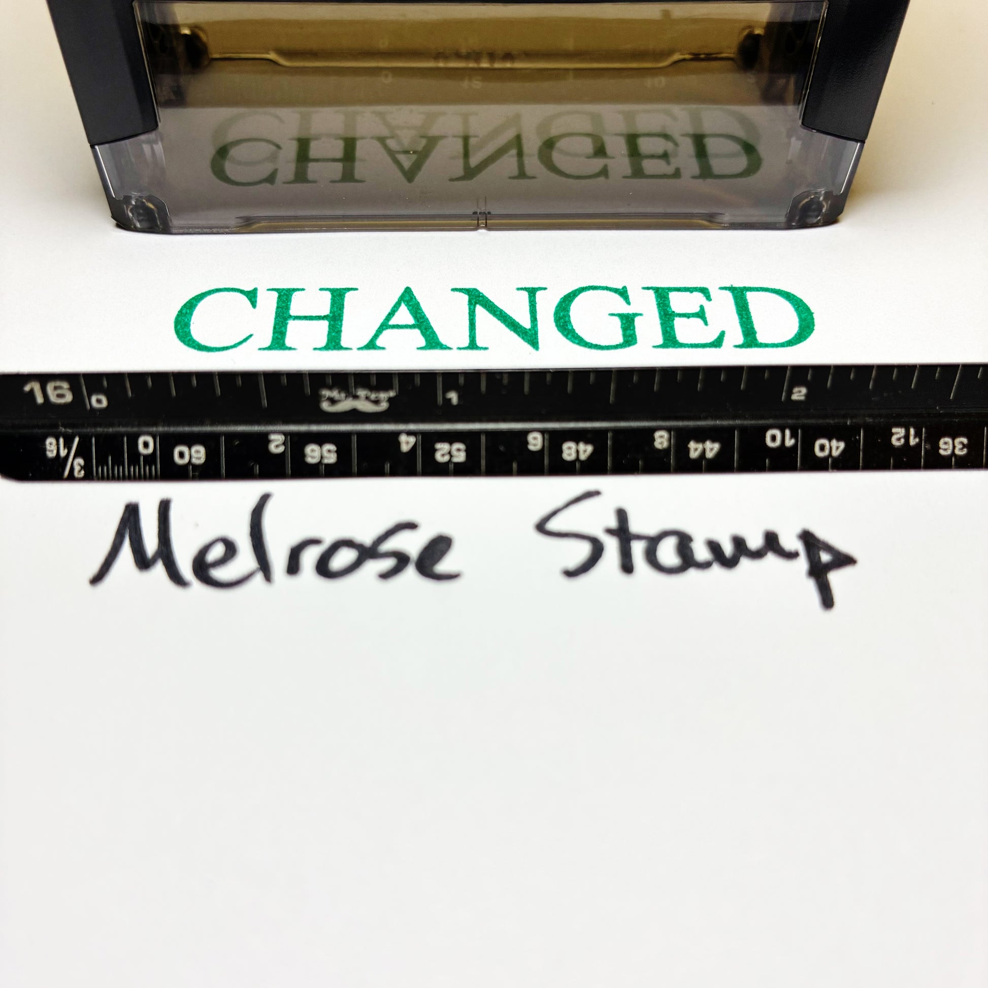 Changed stamp green ink self-inking large