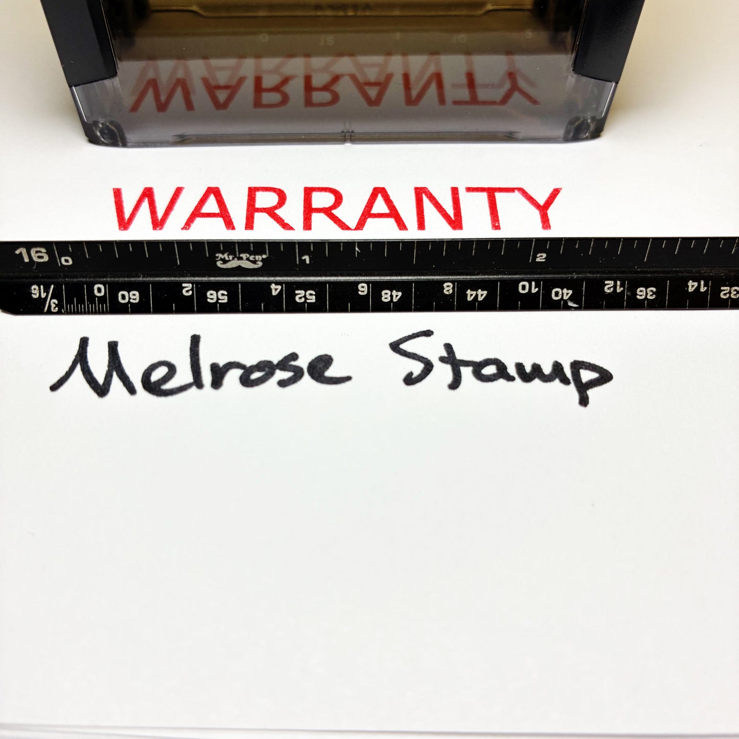 Warranty Rubber Stamp Red Ink Self Inking Ideal 4913