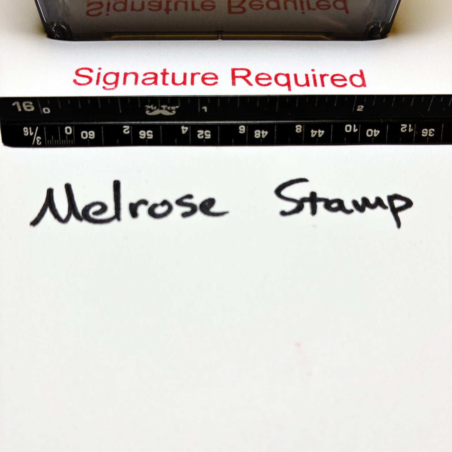 Signature Required Rubber Stamp Red Ink Self Inking Ideal 4913