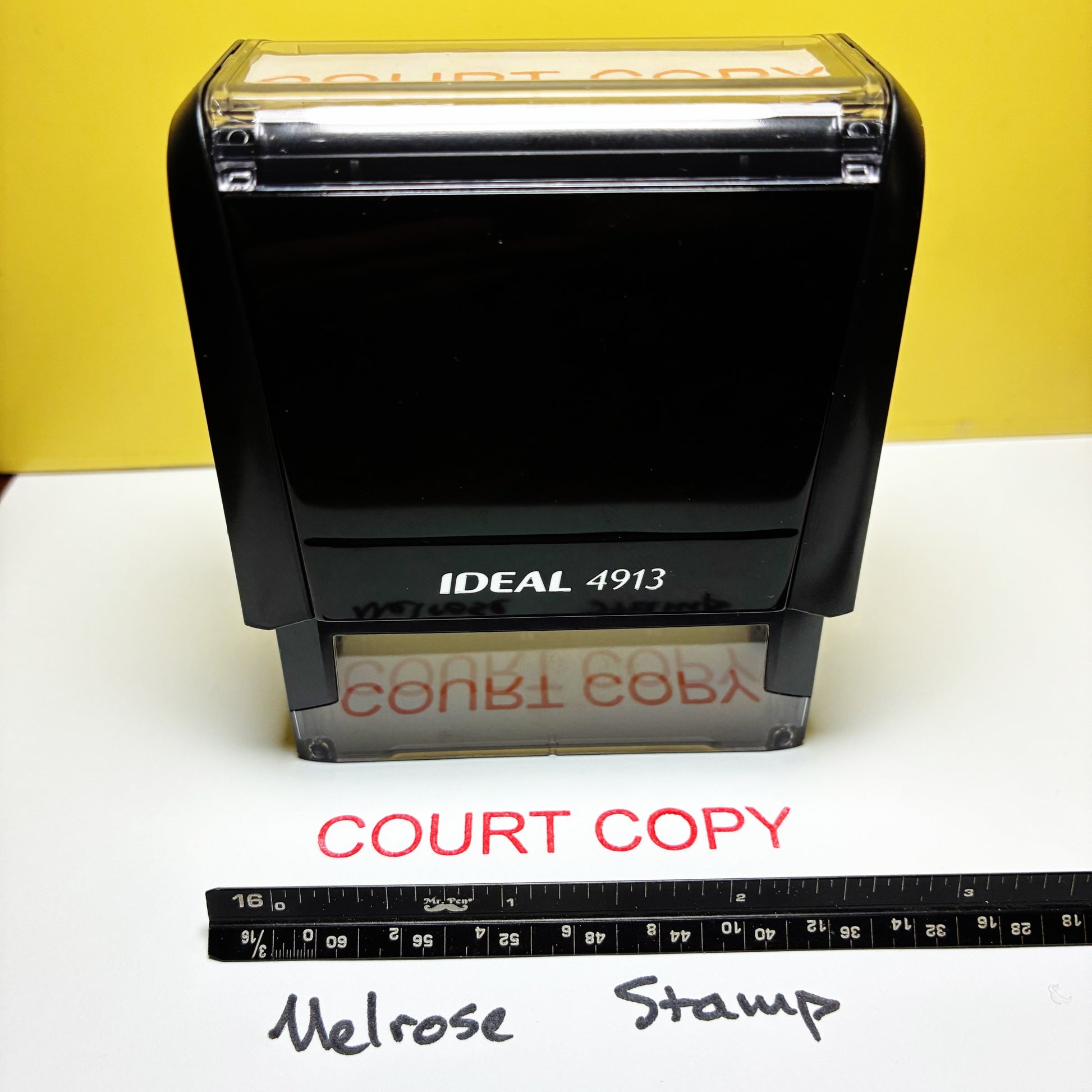 Counrt Copy rubber stamp red ink