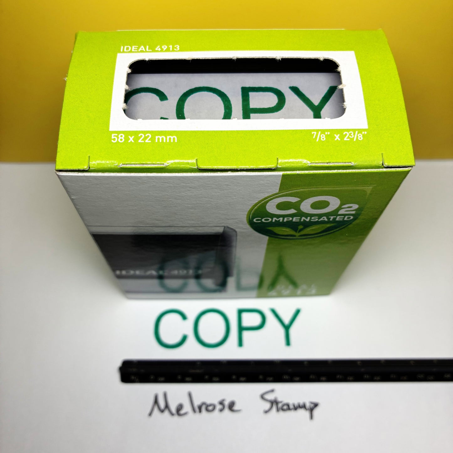 Large Copy stamp green ink self-inking