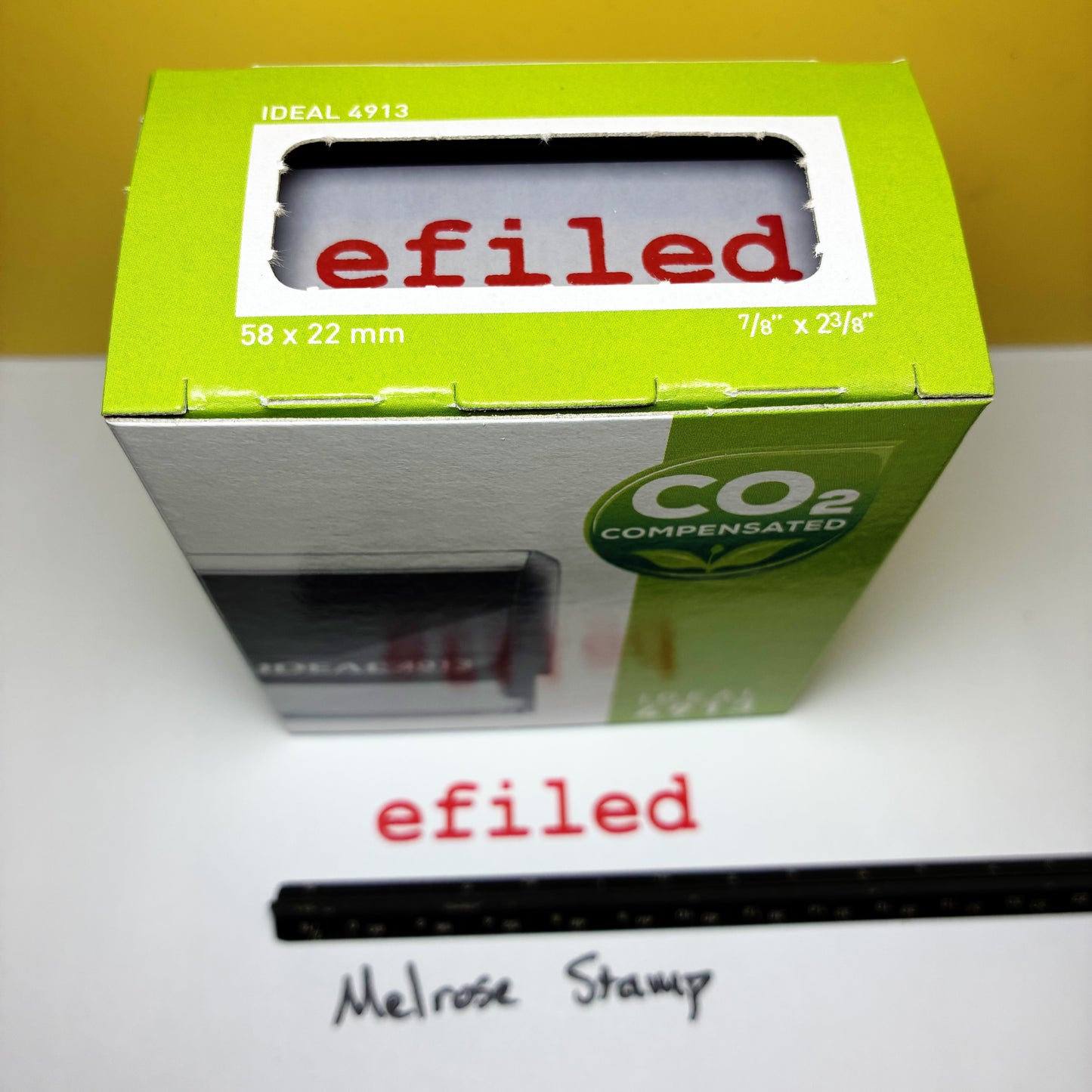  Rubber stamp with 'efiled' red ink self-inking
