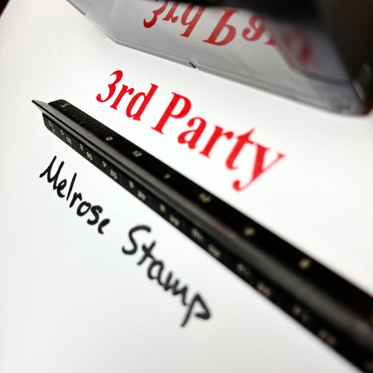 3rd Party Rubber Stamp Red Ink Self Inking Ideal 4913 - Melrose Stamp Co