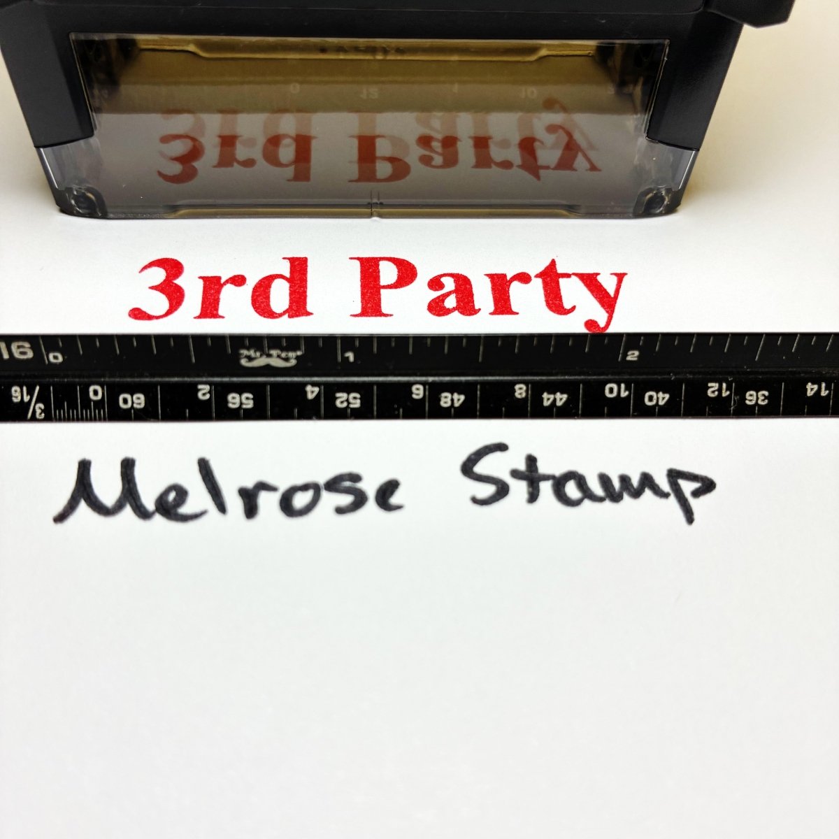 3rd Party Rubber Stamp Red Ink Self Inking Ideal 4913 - Melrose Stamp Co