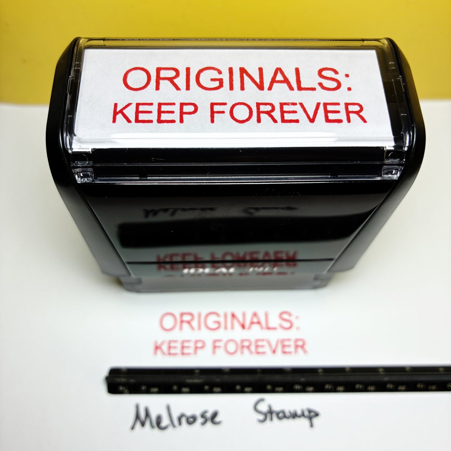 Originals Keep Forever stamps red ink sel-inking large