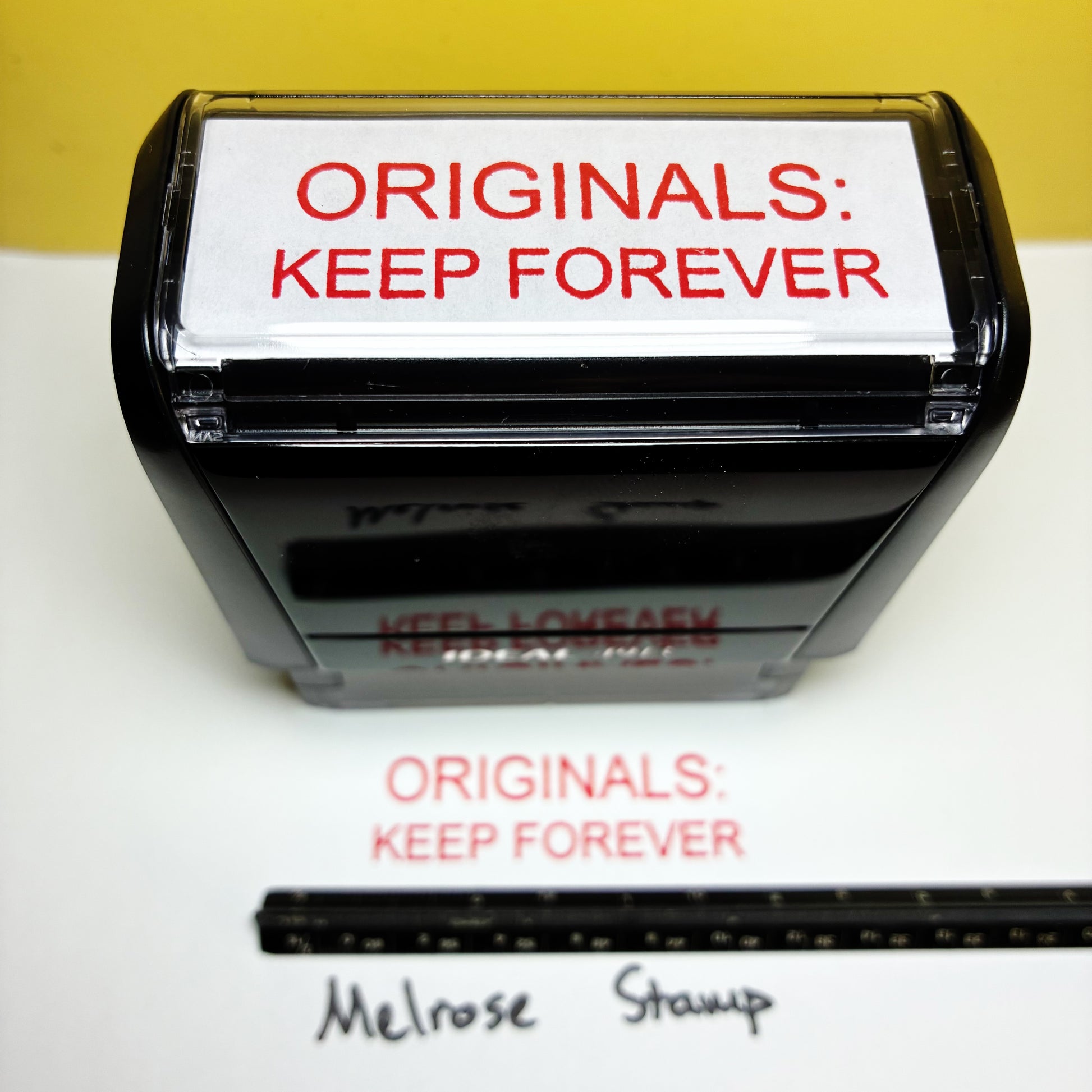 Originals Keep Forever stamps red ink sel-inking large