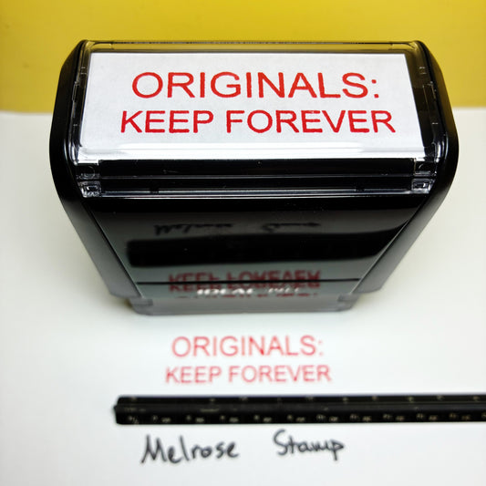 Originals Keep Forever stamps red ink sel-inking large