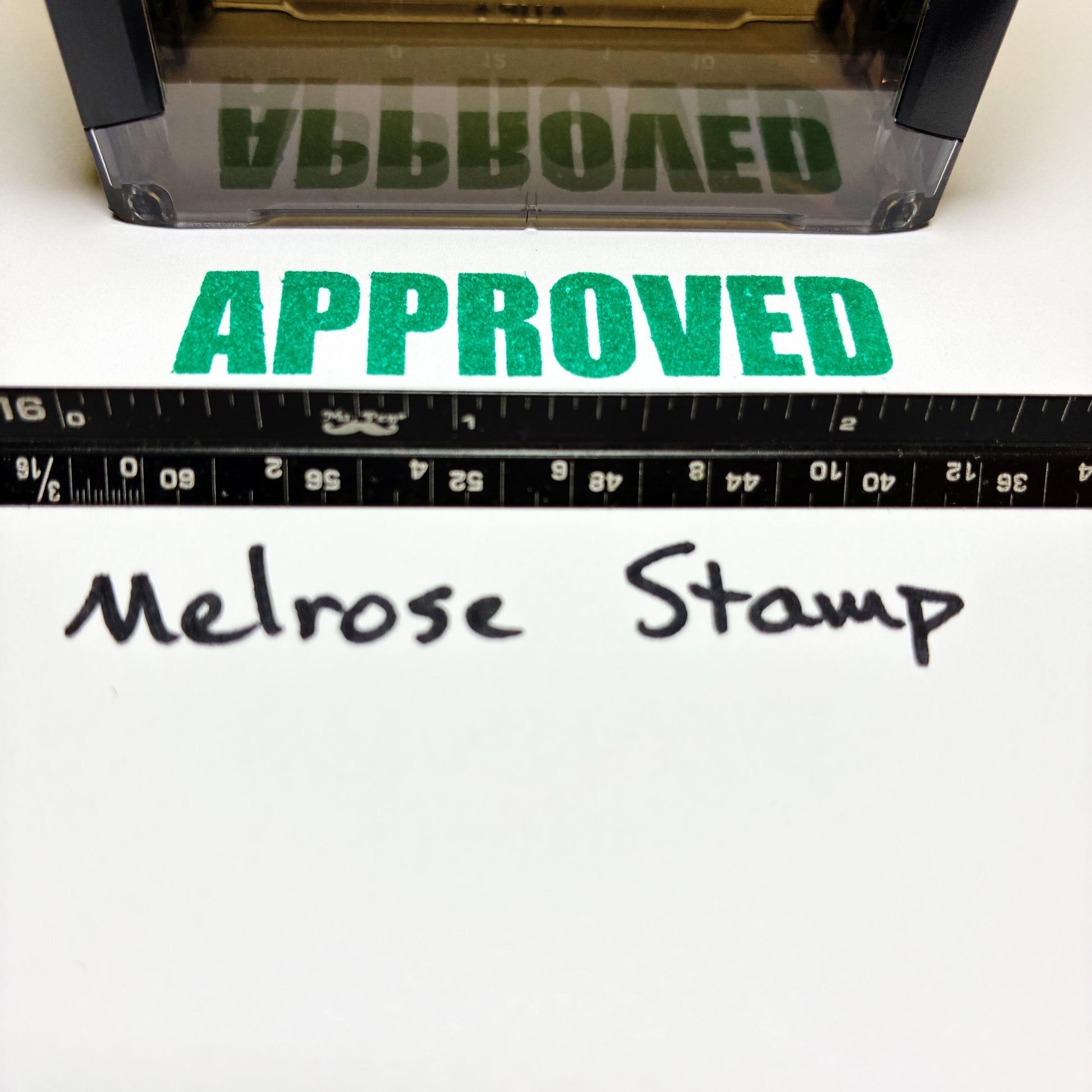 Approved stamp green ink self-inking large