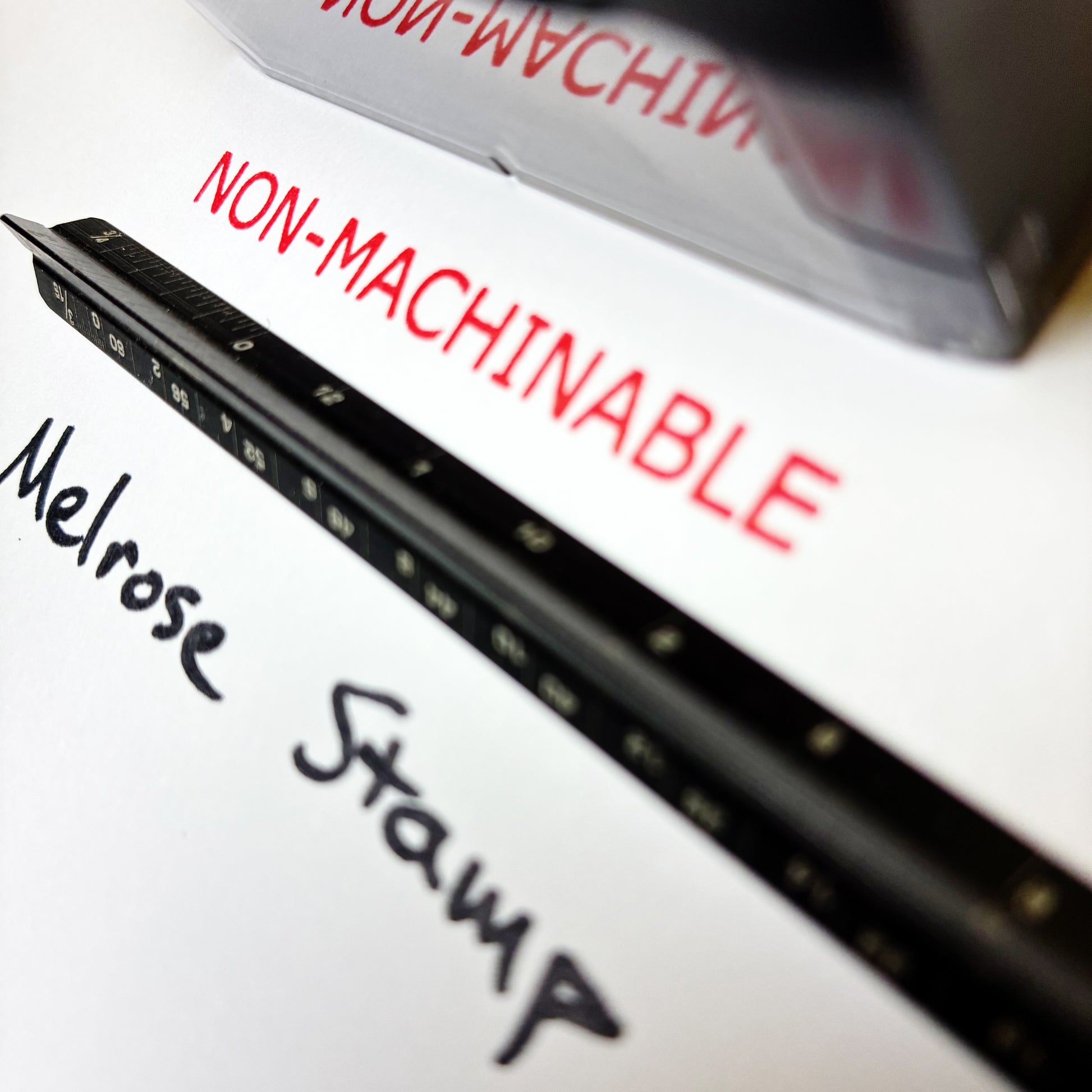 Nonmachinable stamp red ink large