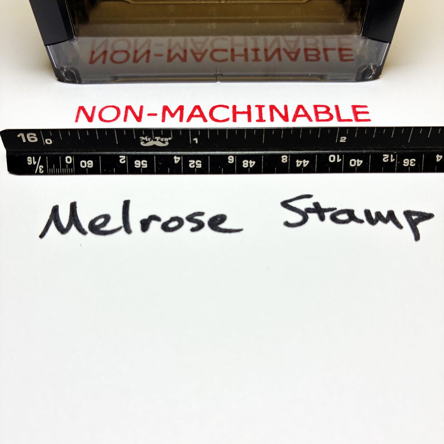 Nonmachinable stamp red ink large