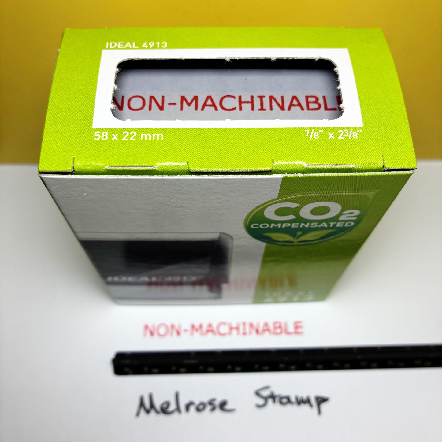 Nonmachinable stamp red ink large