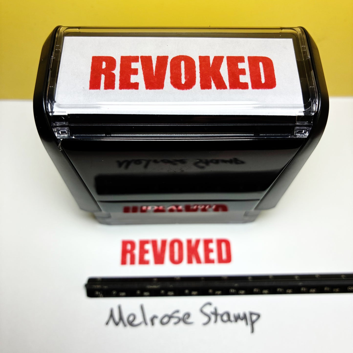 Revoked rubber stamp red ink large