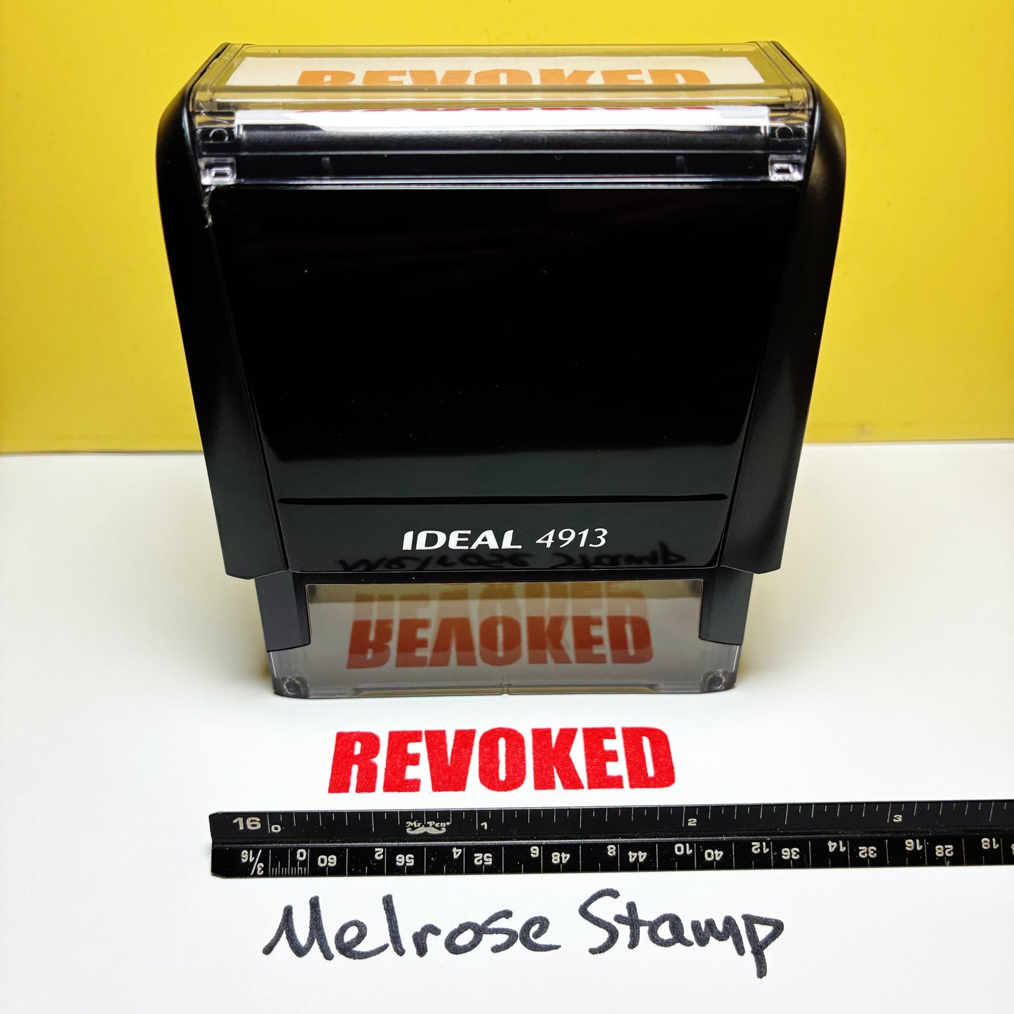 Revoked rubber stamp red ink large