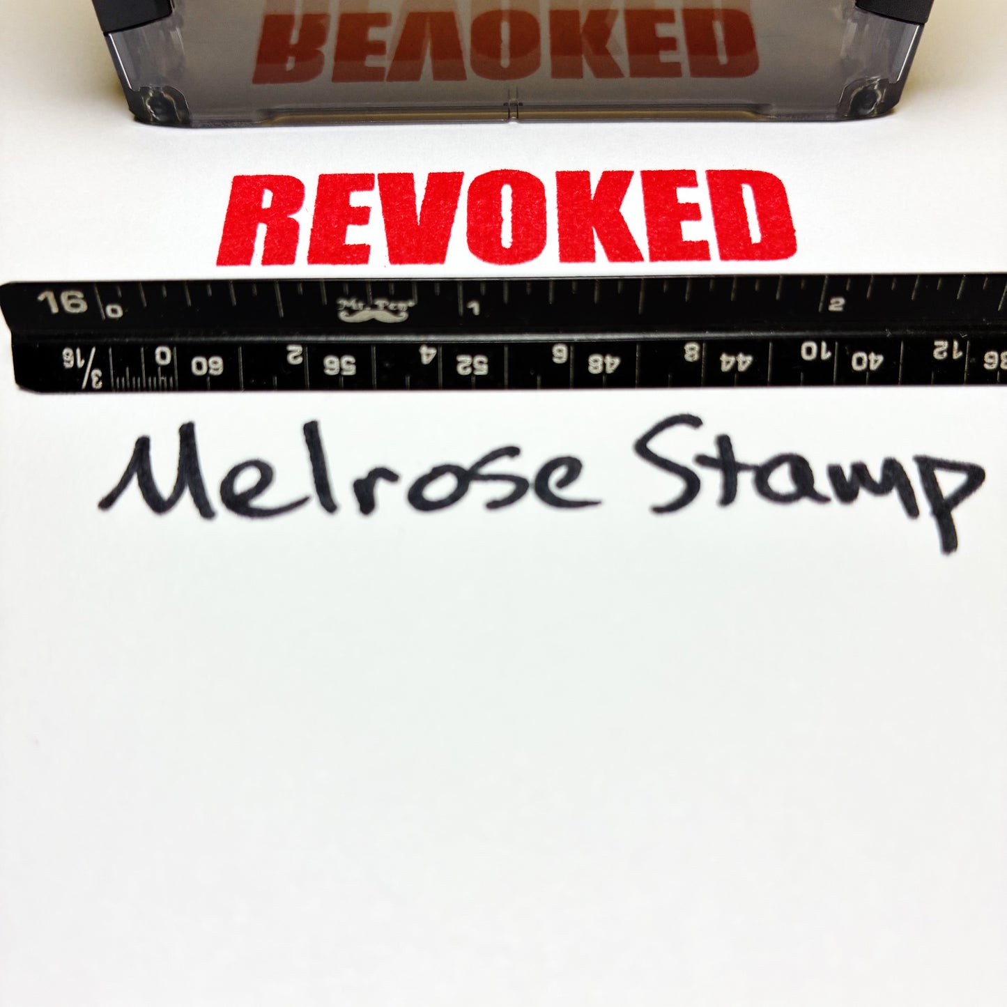 Revoked rubber stamp red ink large