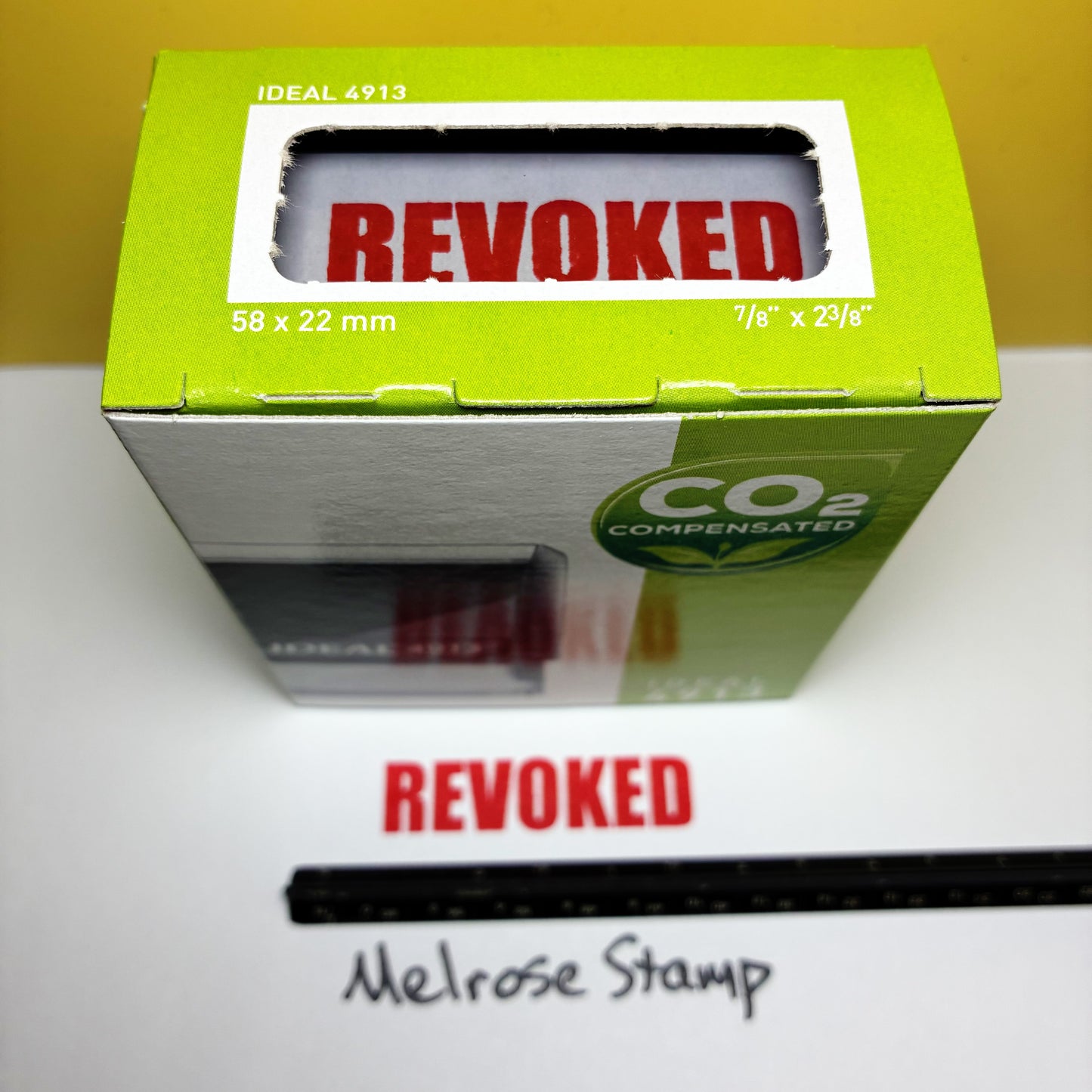 Revoked rubber stamp red ink large