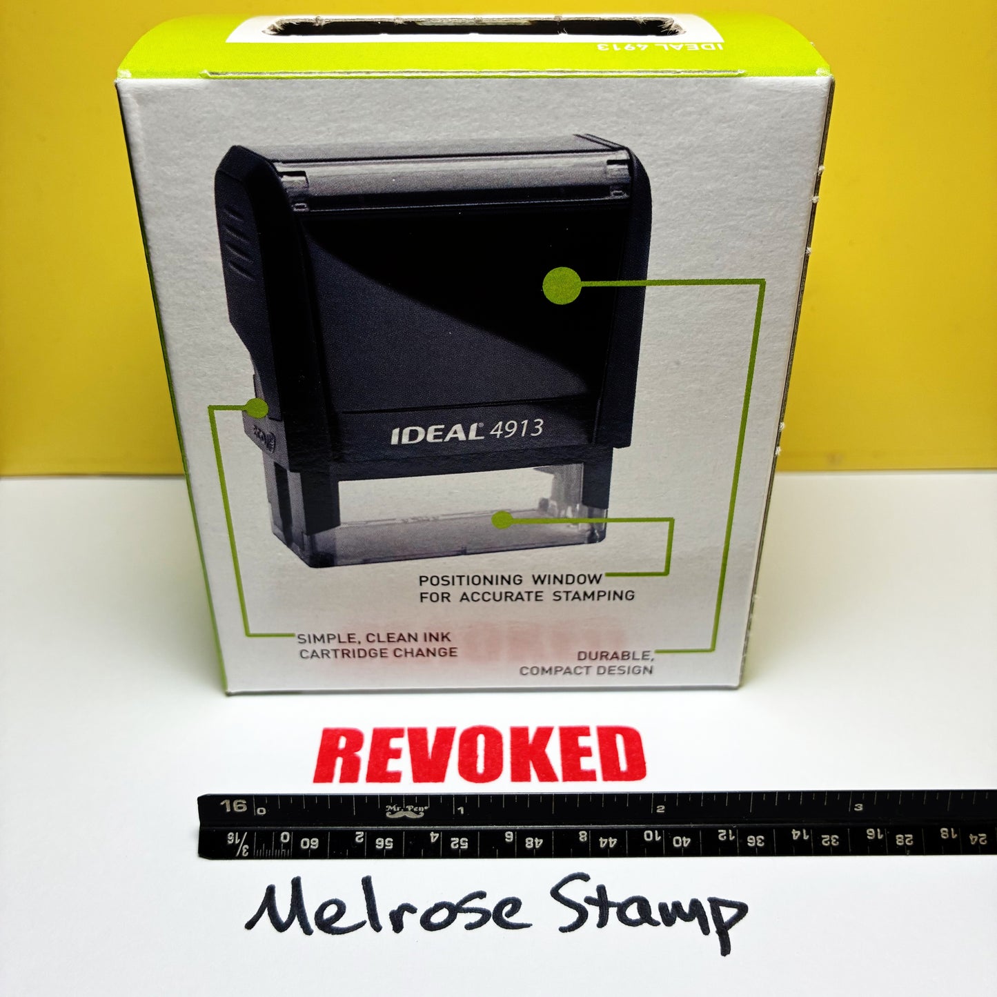 Revoked rubber stamp red ink large