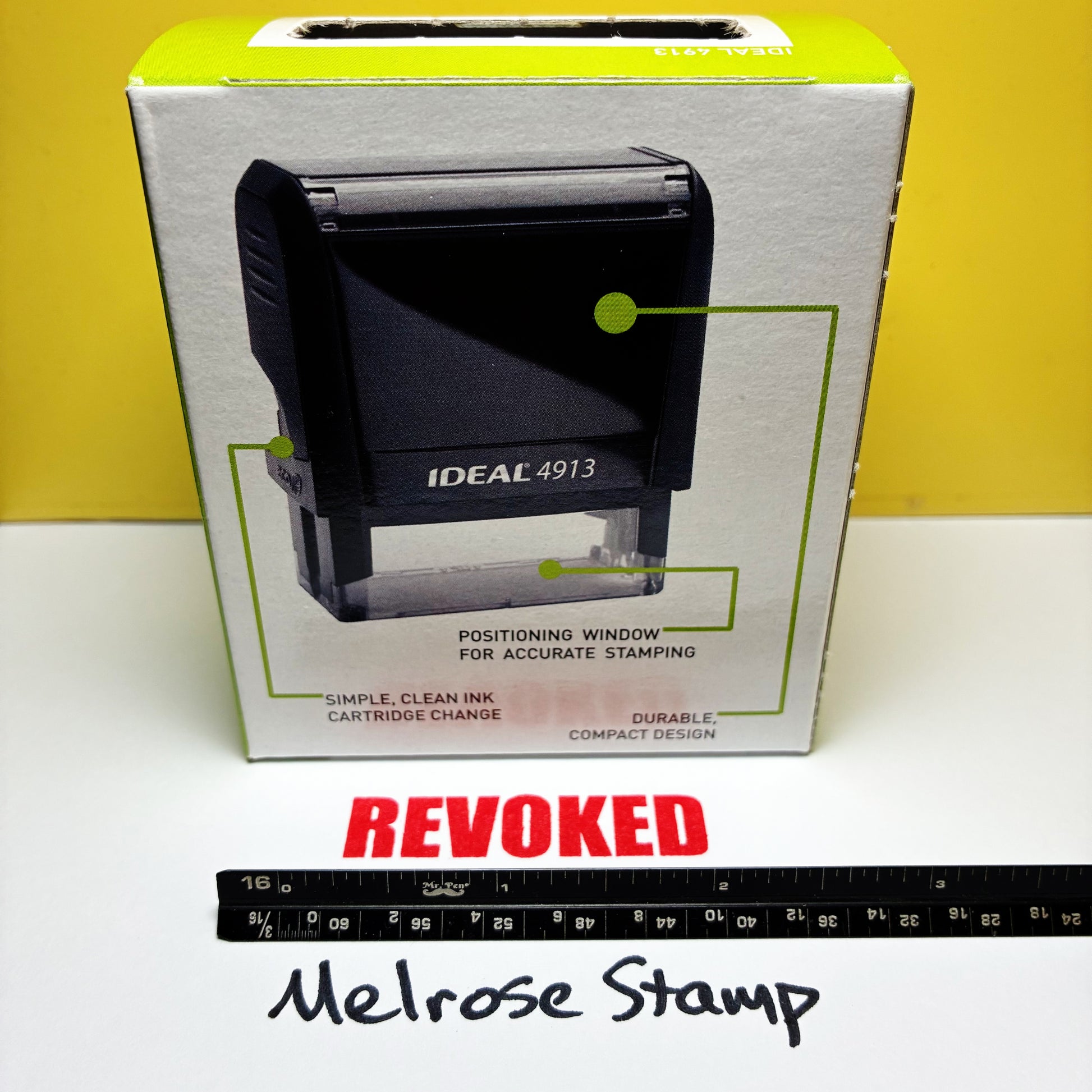 Revoked rubber stamp red ink large