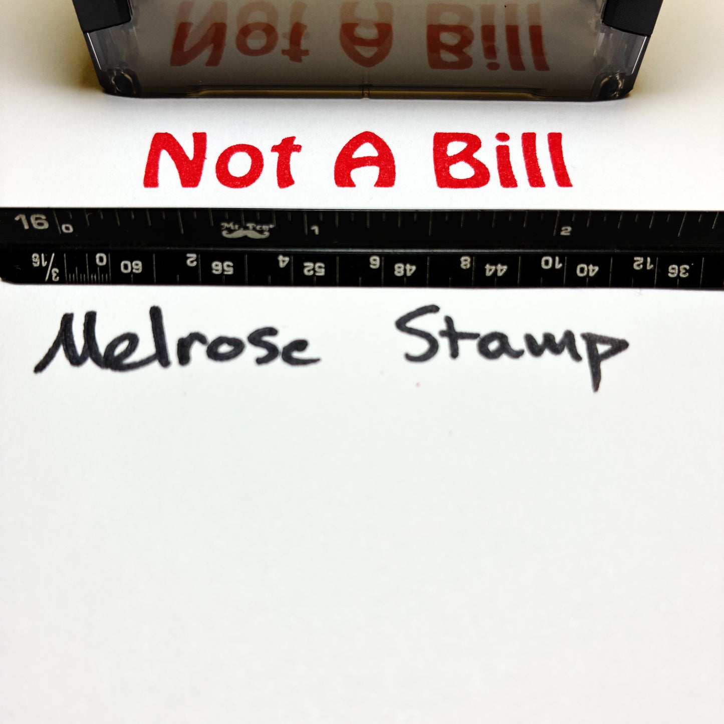 Not A Bill rubber stamp red ink large