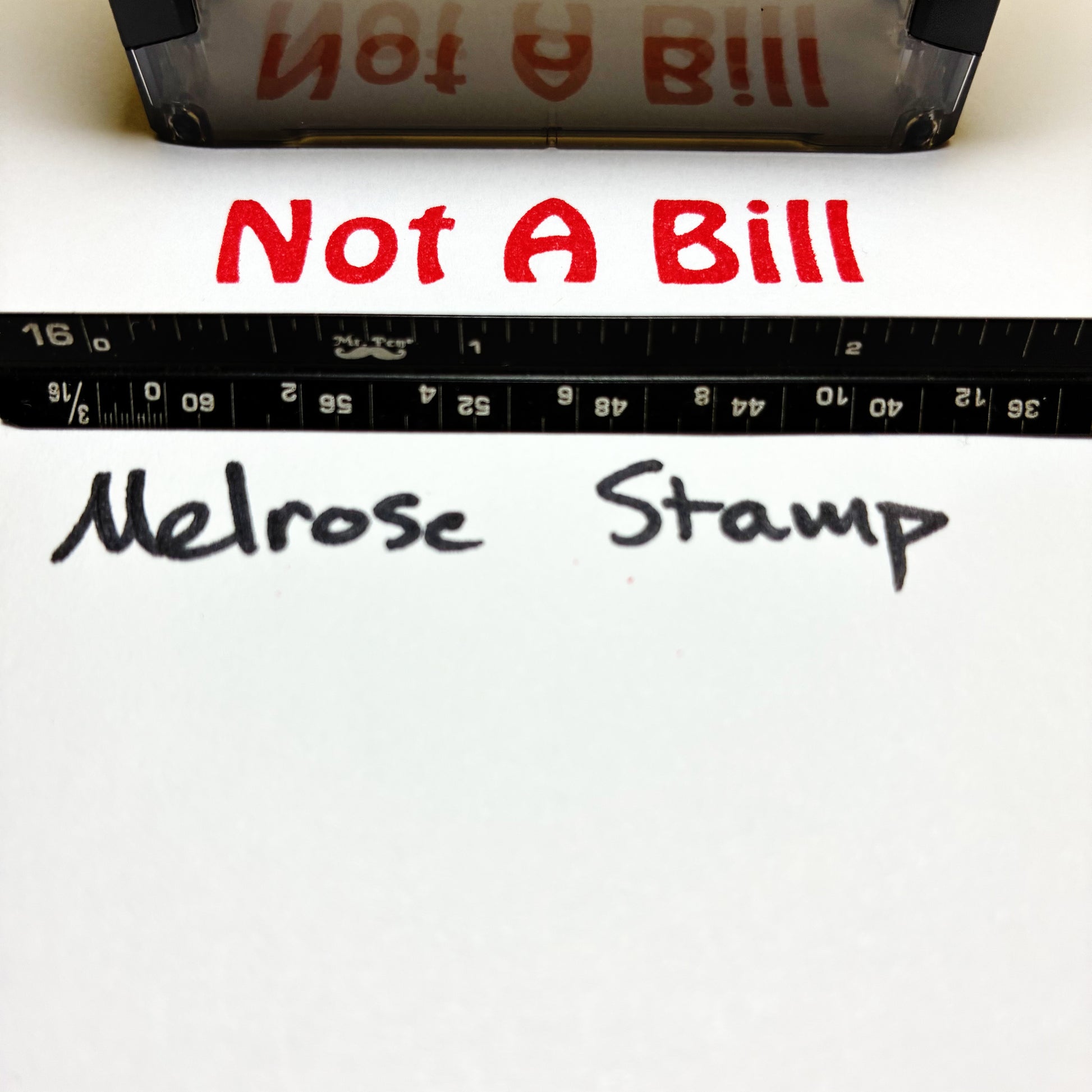 Not A Bill rubber stamp red ink large