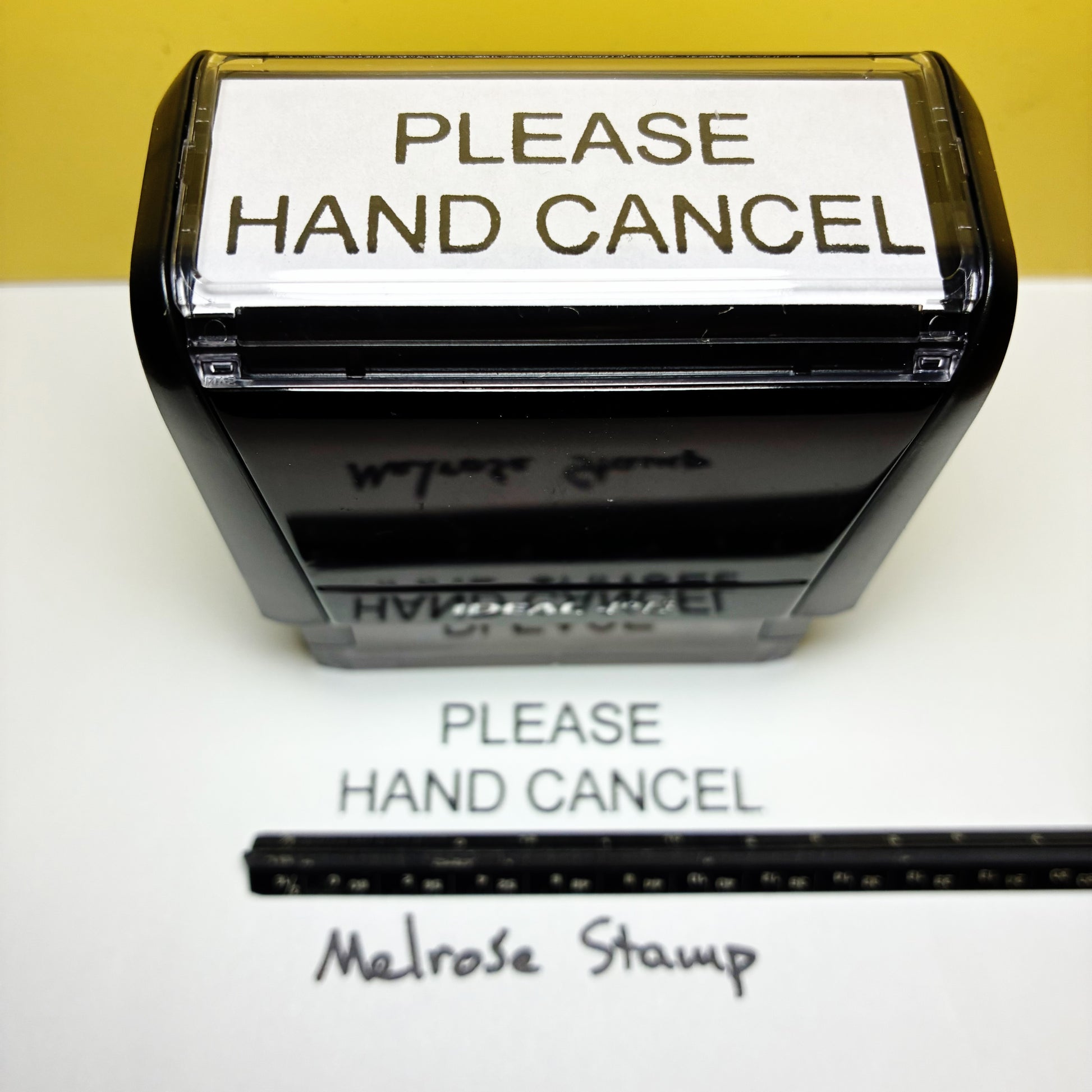 Please Hand Cancel stamp black ink large