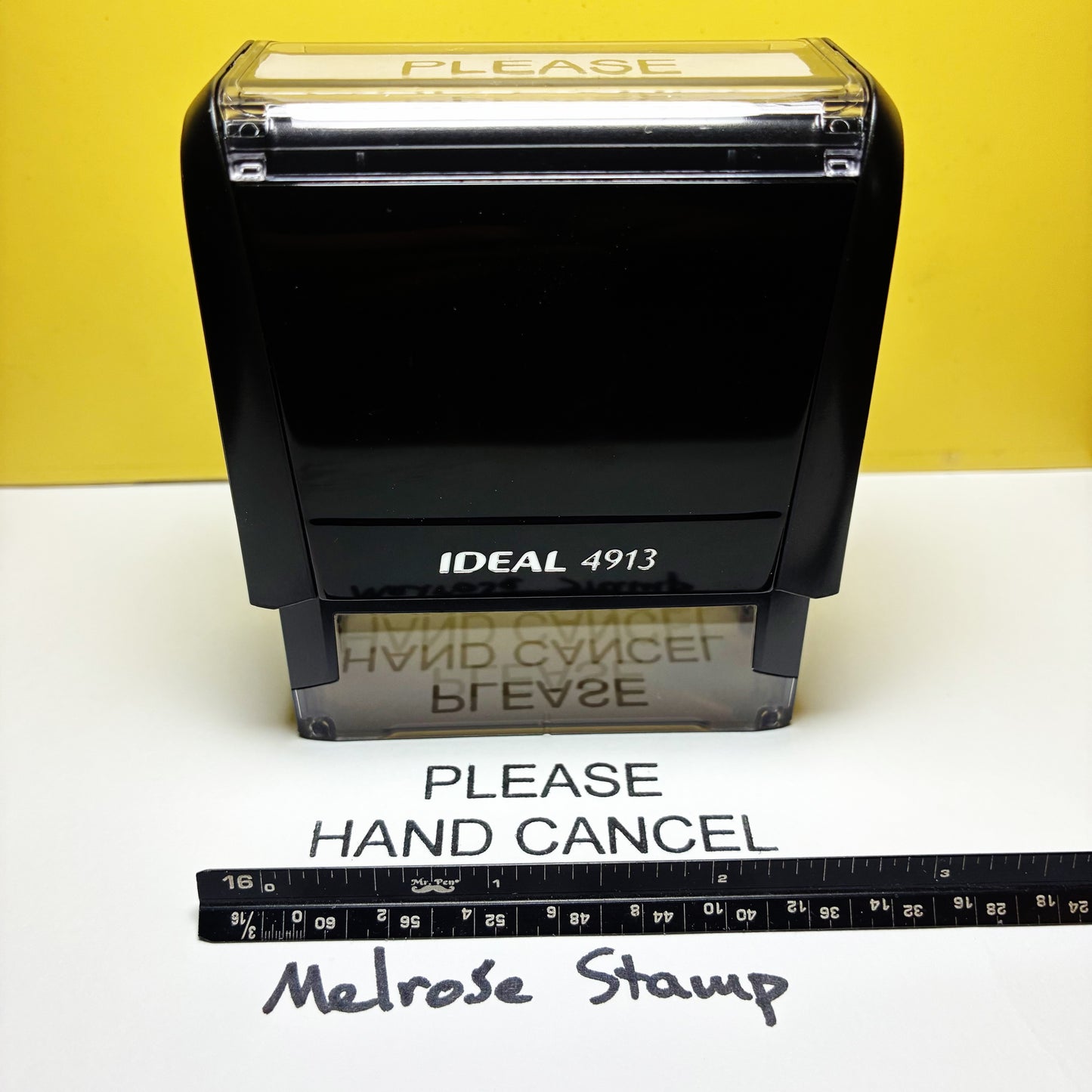 Please Hand Cancel stamp black ink large