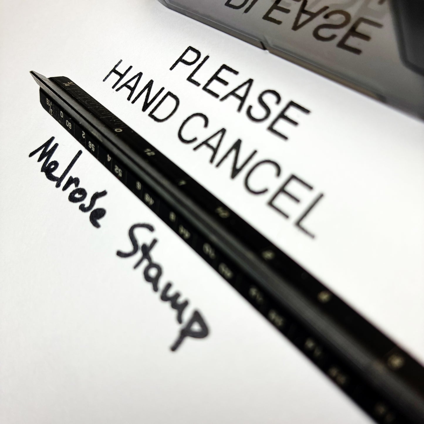 Please Hand Cancel stamp black ink large