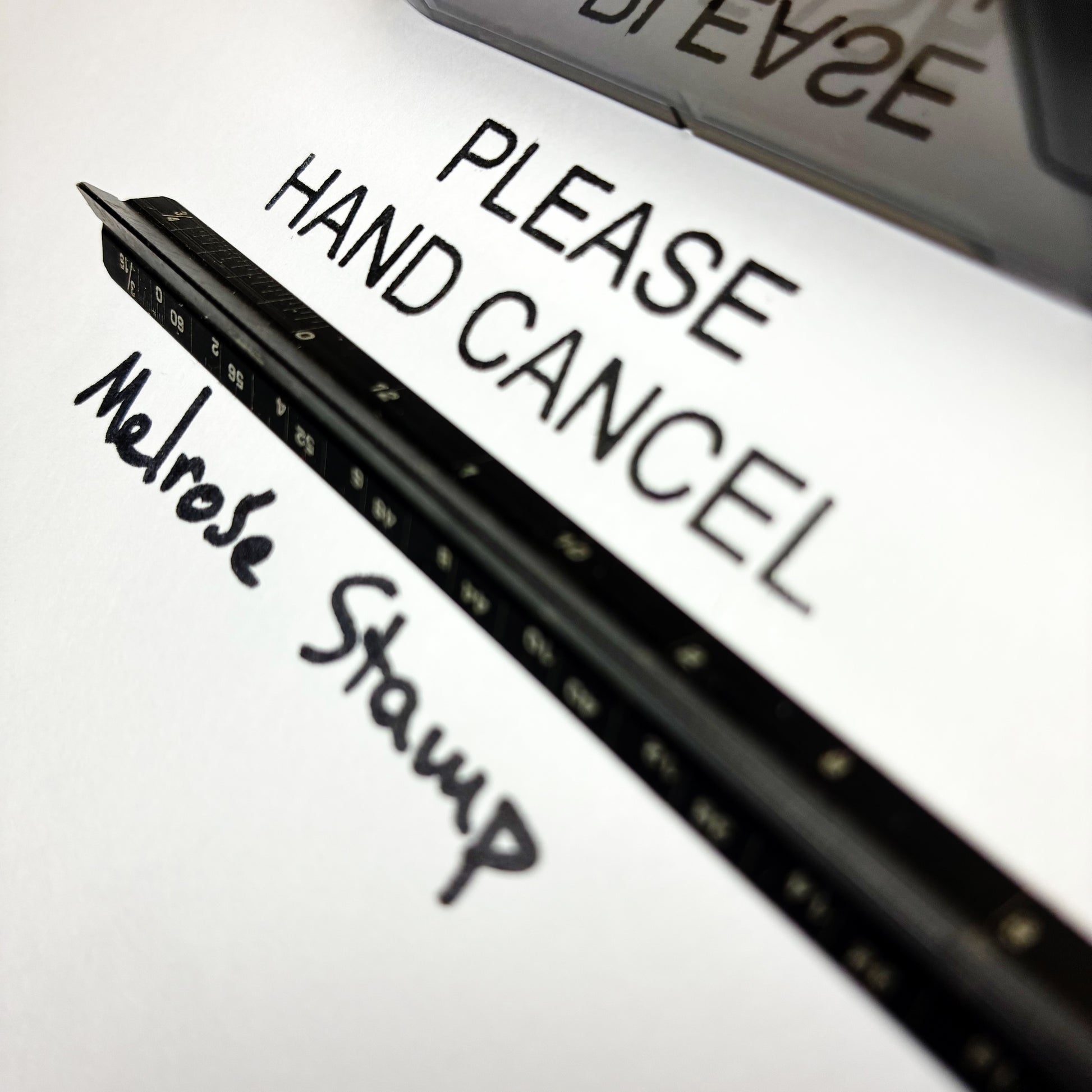 Please Hand Cancel stamp black ink large