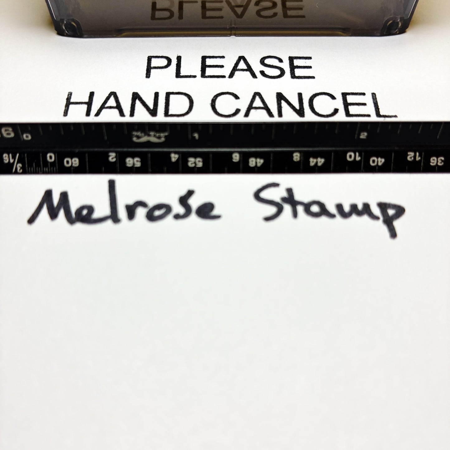 Please Hand Cancel stamp black ink large