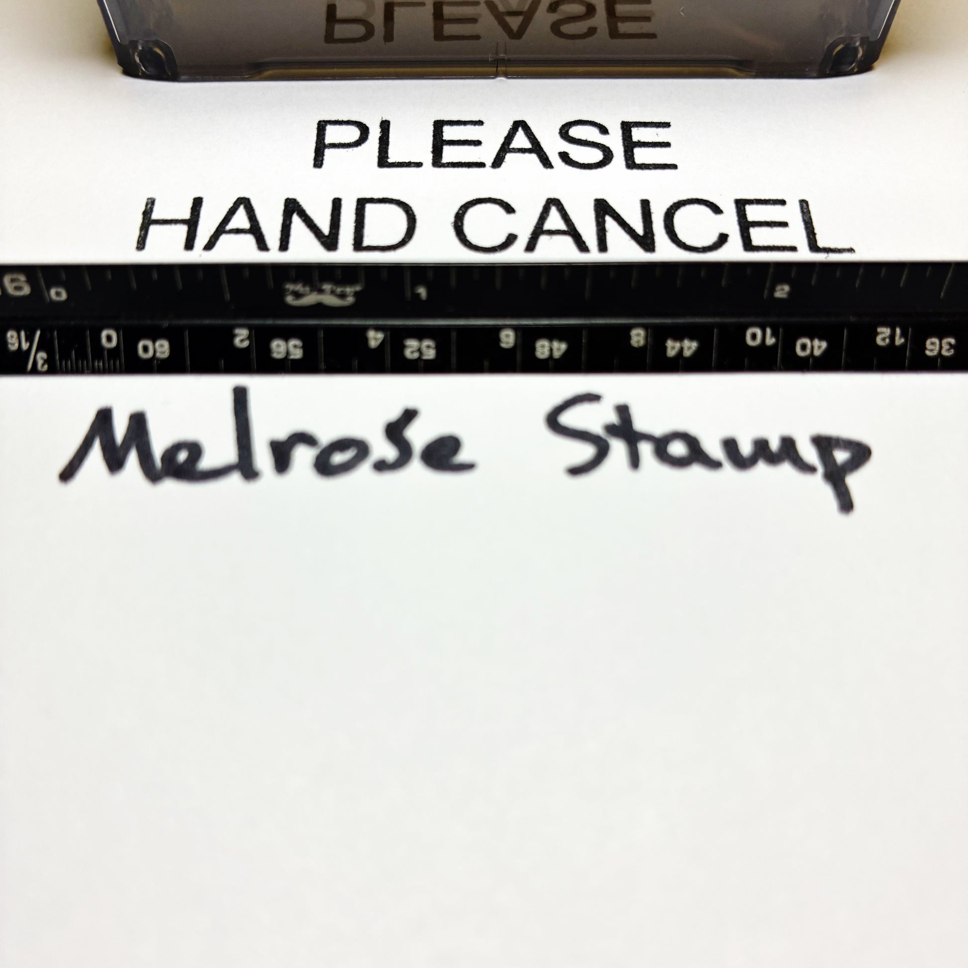 Please Hand Cancel stamp black ink large