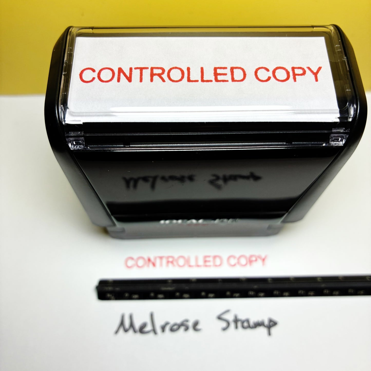 Controlled Copy stamp red ink large