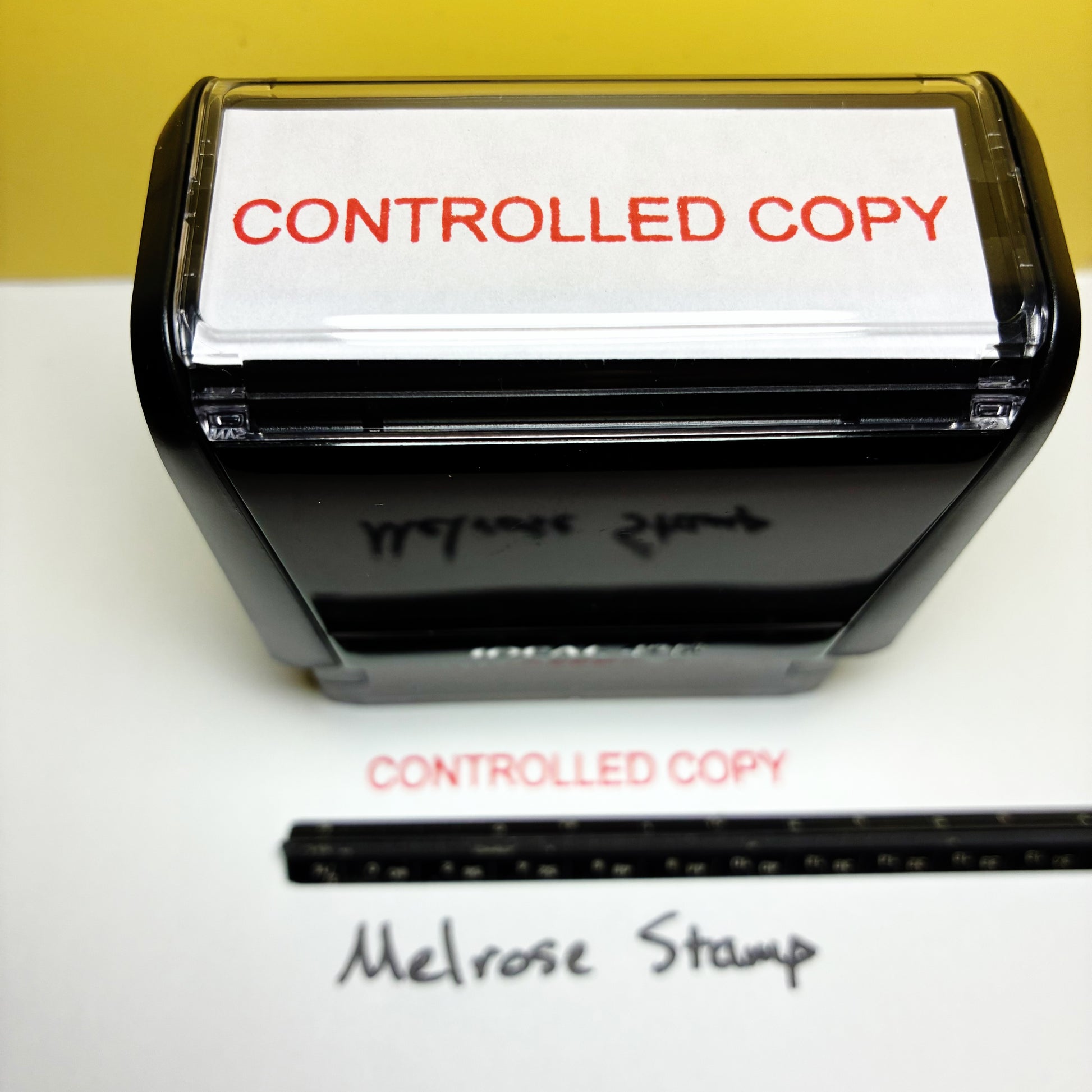 Controlled Copy stamp red ink large