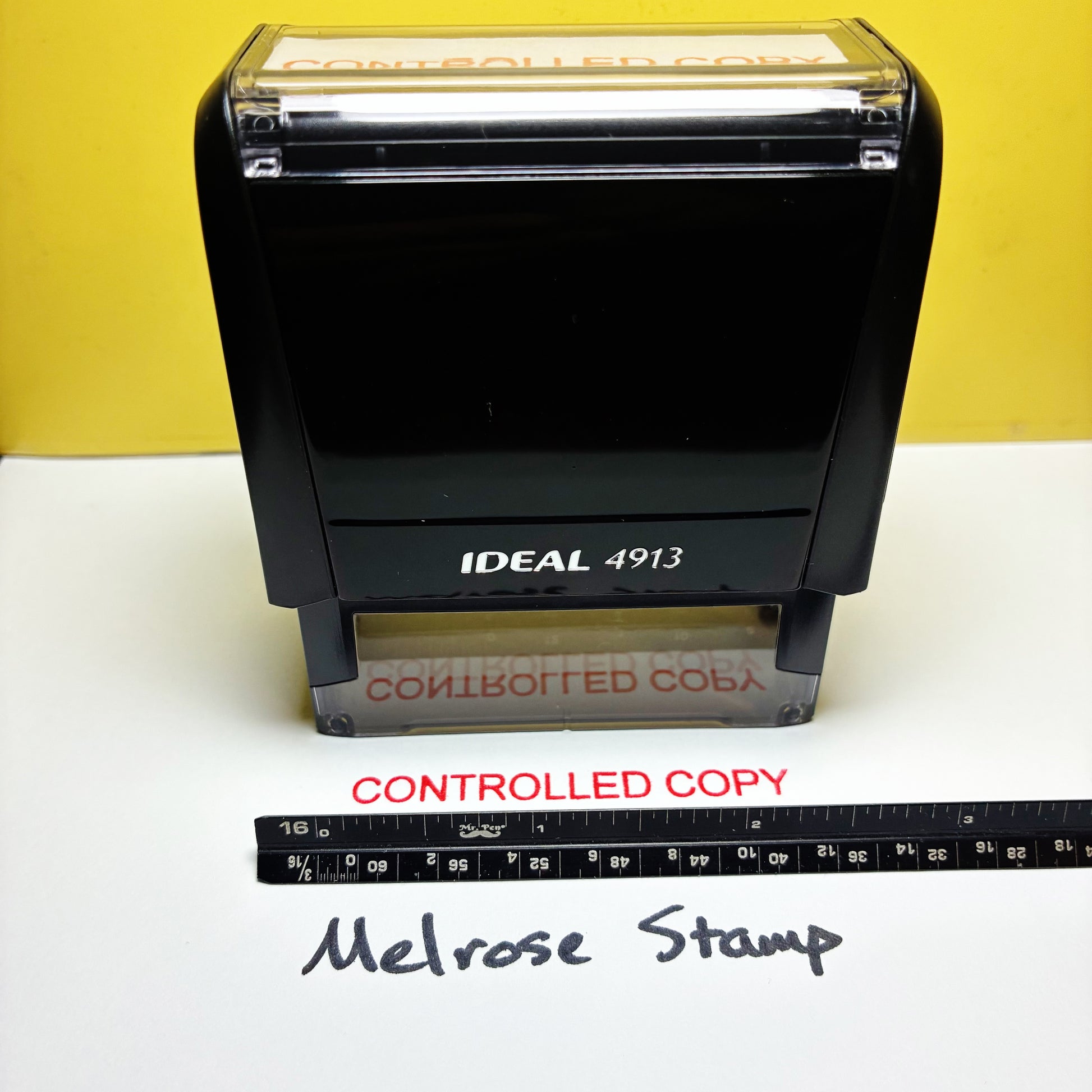 Controlled Copy stamp red ink large