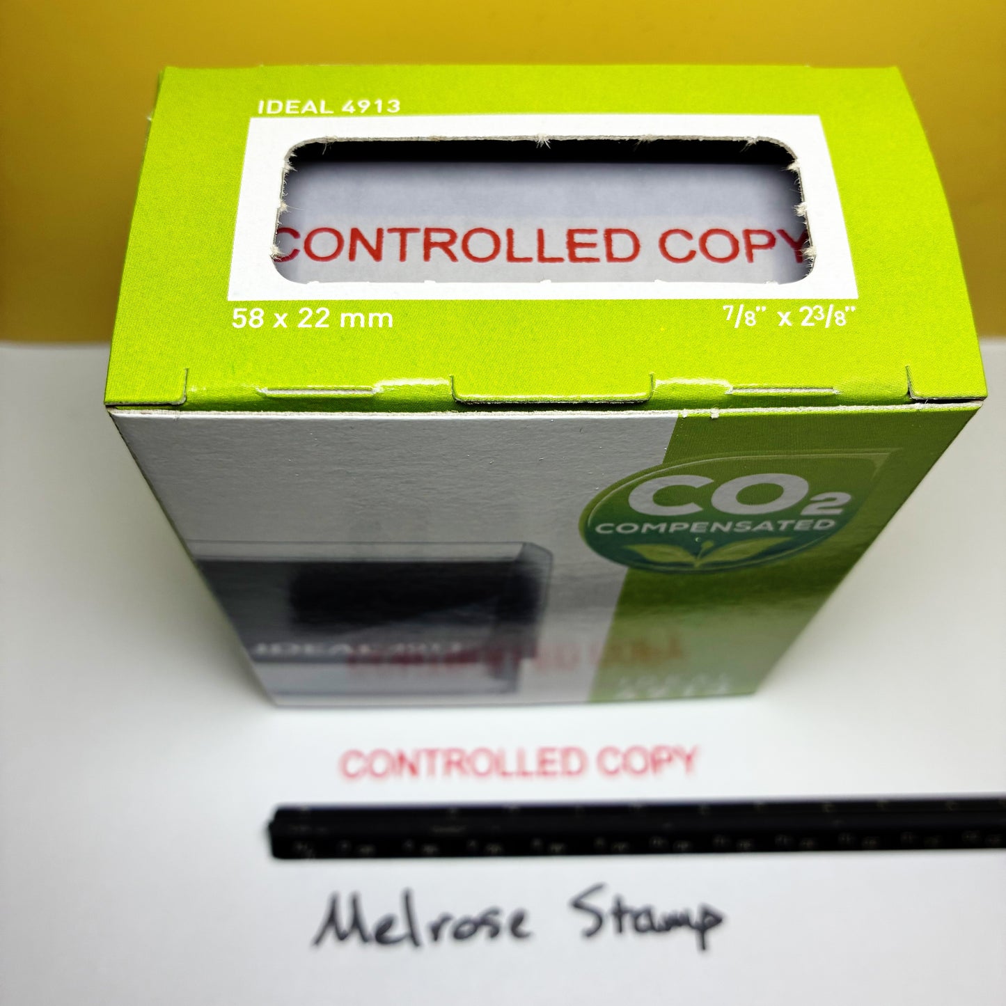 Controlled Copy stamp red ink large