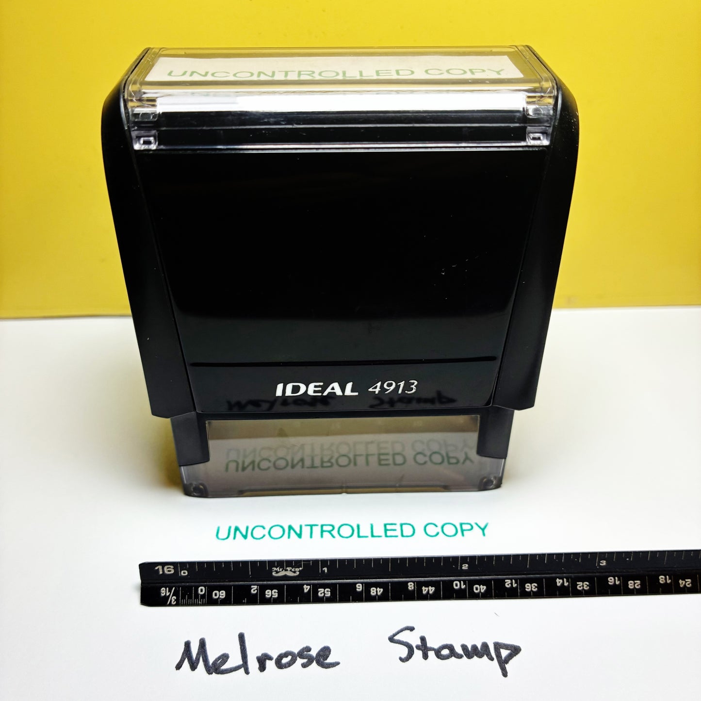 Uncontrolled Copy Rubber Stamp Self Inking Ideal 4913