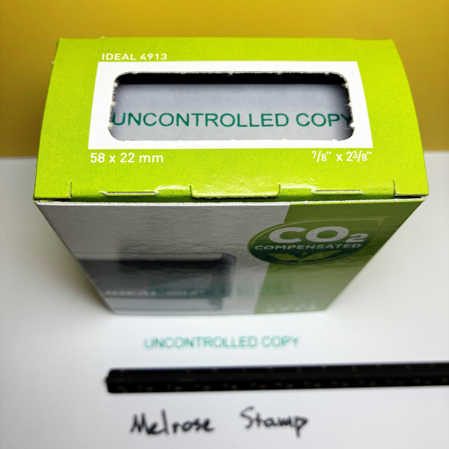 Uncontrolled Copy Rubber Stamp Self Inking Ideal 4913