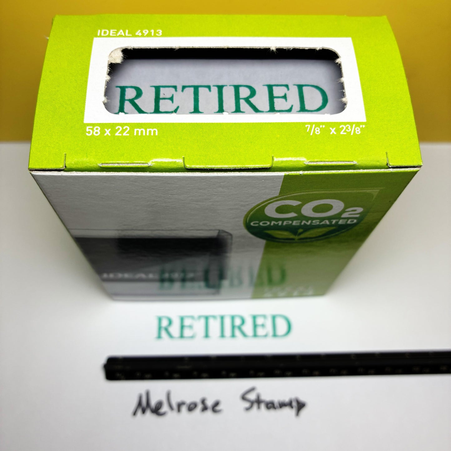 Retired Rubber Stamp Self Inking Ideal 4913