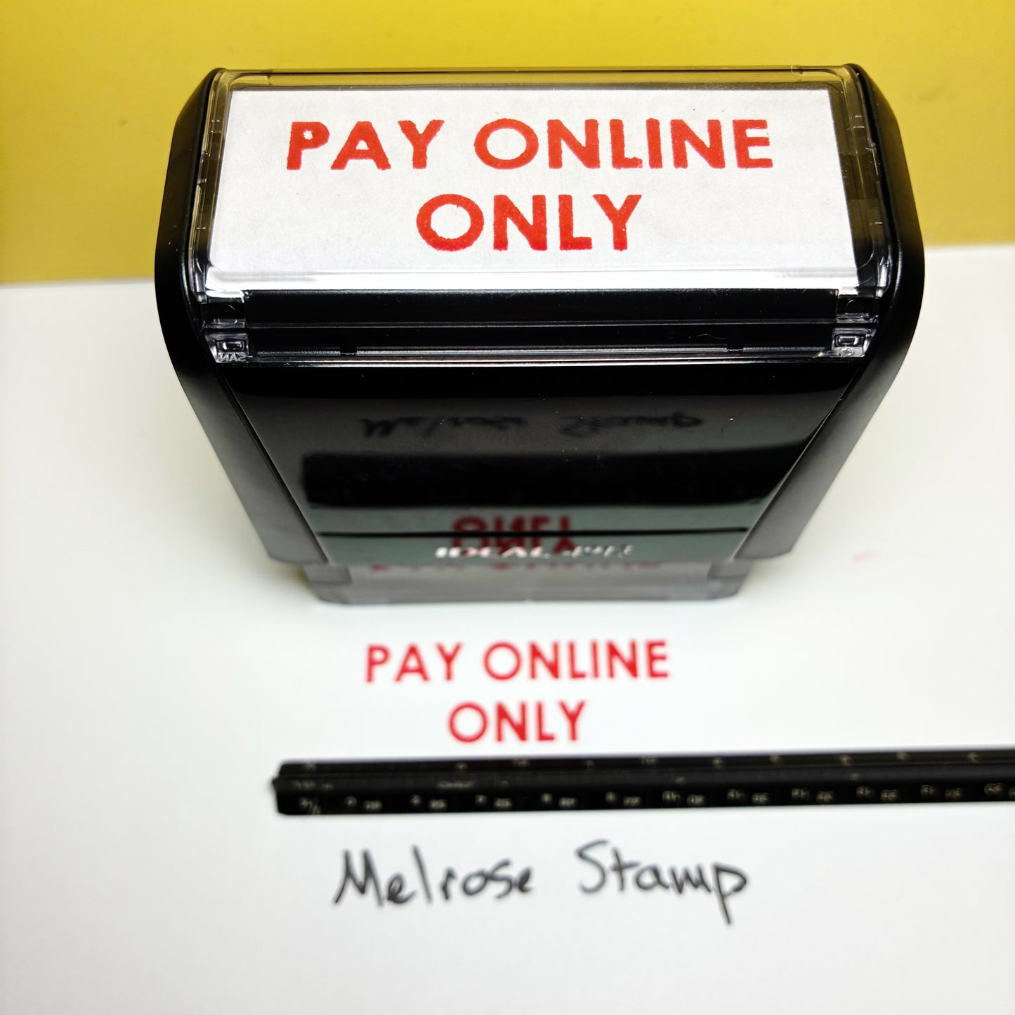 Pay Online Only Rubber Stamp Self Inking Ideal 4913