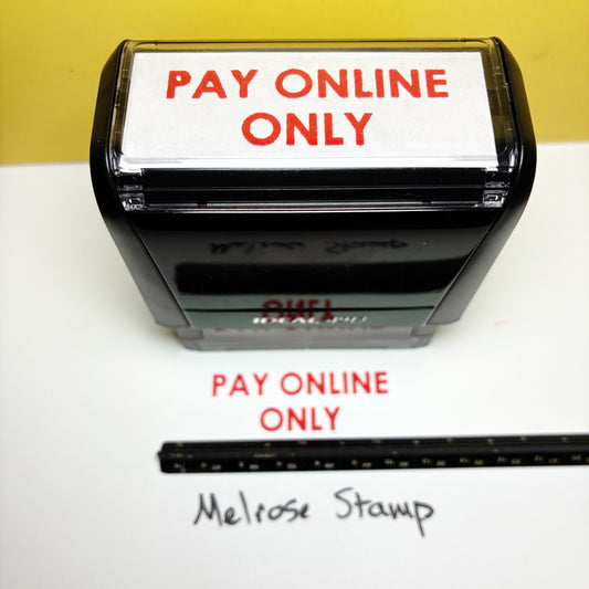 Pay Online Only Rubber Stamp Self Inking Ideal 4913