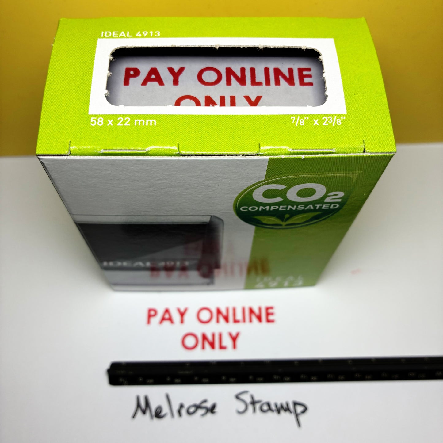 Pay Online Only Rubber Stamp Self Inking Ideal 4913