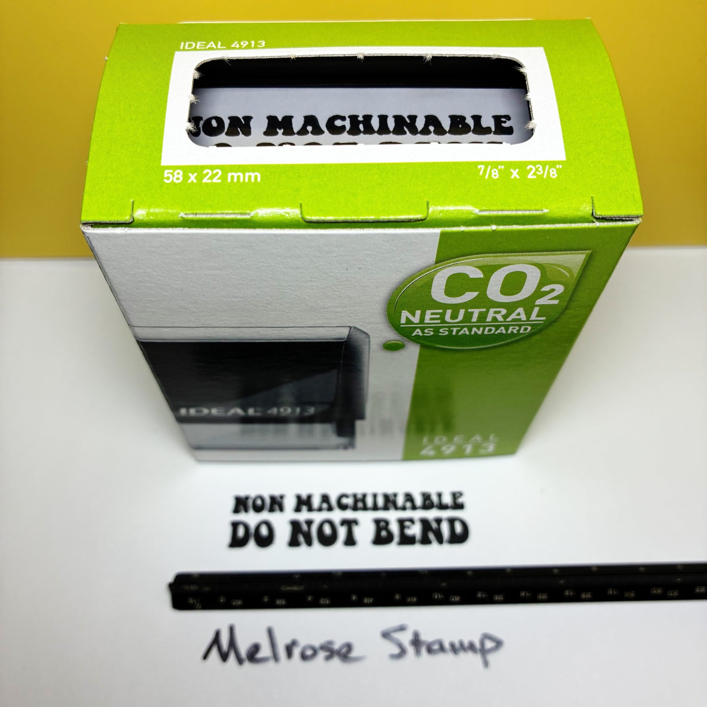 Non Machinable Do Not Bend Rubber Stamp Black Ink Self Inking Ideal 4913