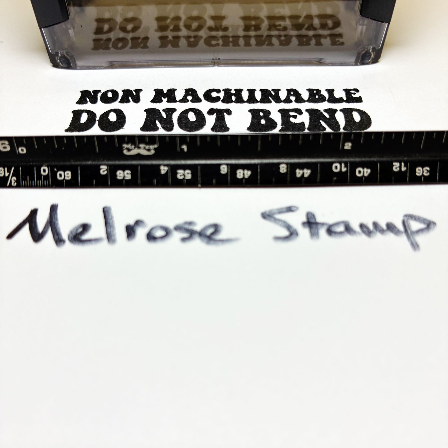 Non Machinable Do Not Bend Rubber Stamp Black Ink Self Inking Ideal 4913