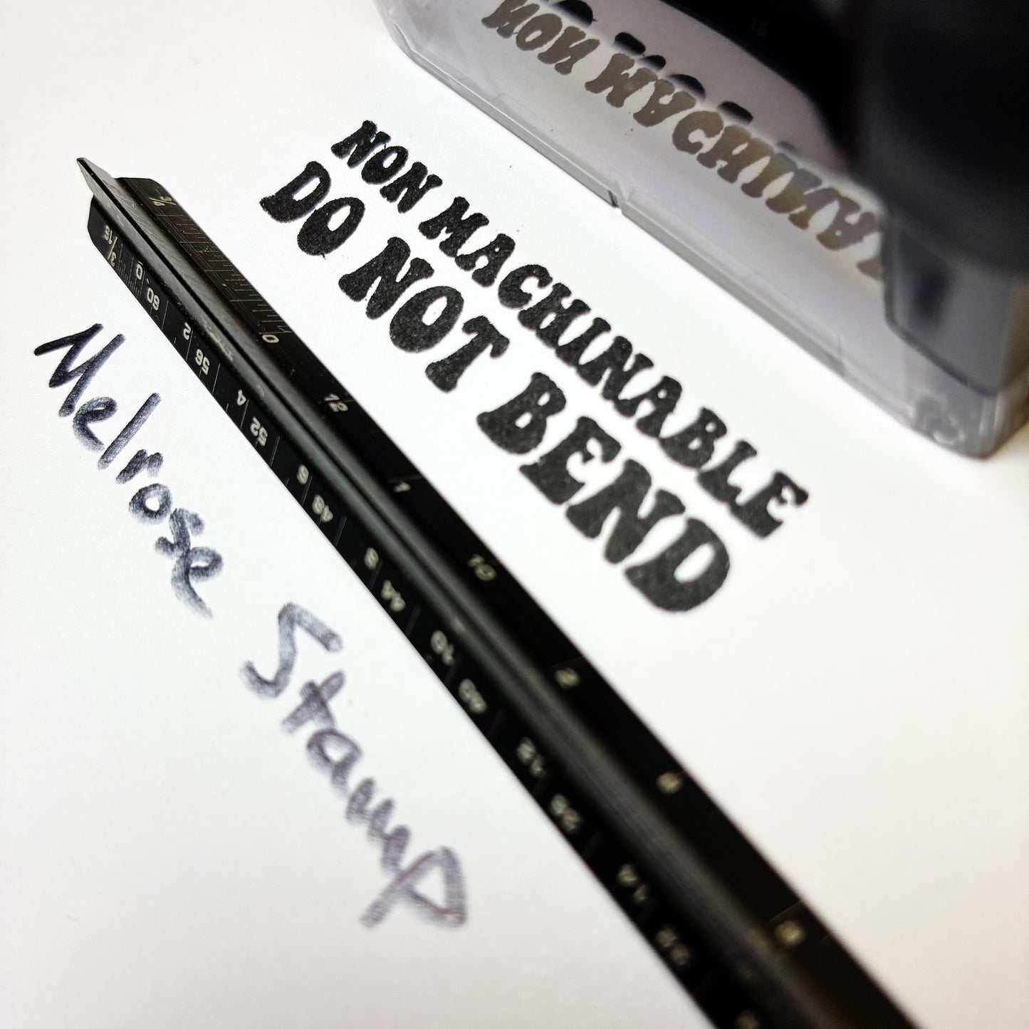 Non Machinable Do Not Bend Rubber Stamp Black Ink Self Inking Ideal 4913