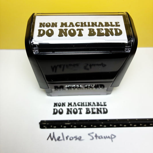 Non Machinable Do Not Bend Rubber Stamp Black Ink Self Inking Ideal 4913