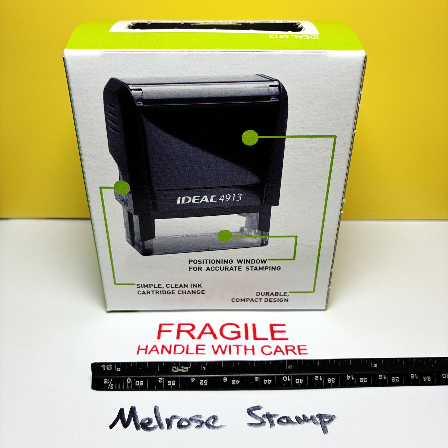 Fragile Handle With Care Rubber Stamp Red Ink Self Inking Ideal 4913