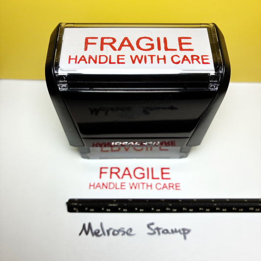Fragile Handle With Care Rubber Stamp Red Ink Self Inking Ideal 4913