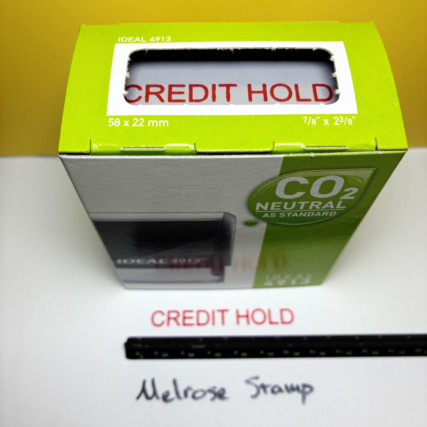 Credit Hold Rubber Stamp Self Inking Red Ink Ideal 4913