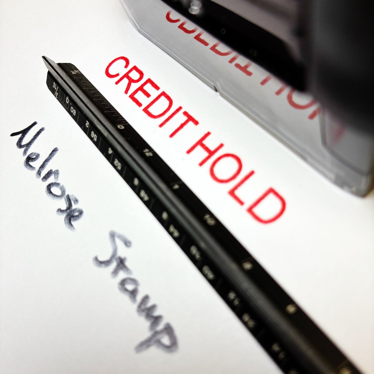 Credit Hold Rubber Stamp Self Inking Red Ink Ideal 4913