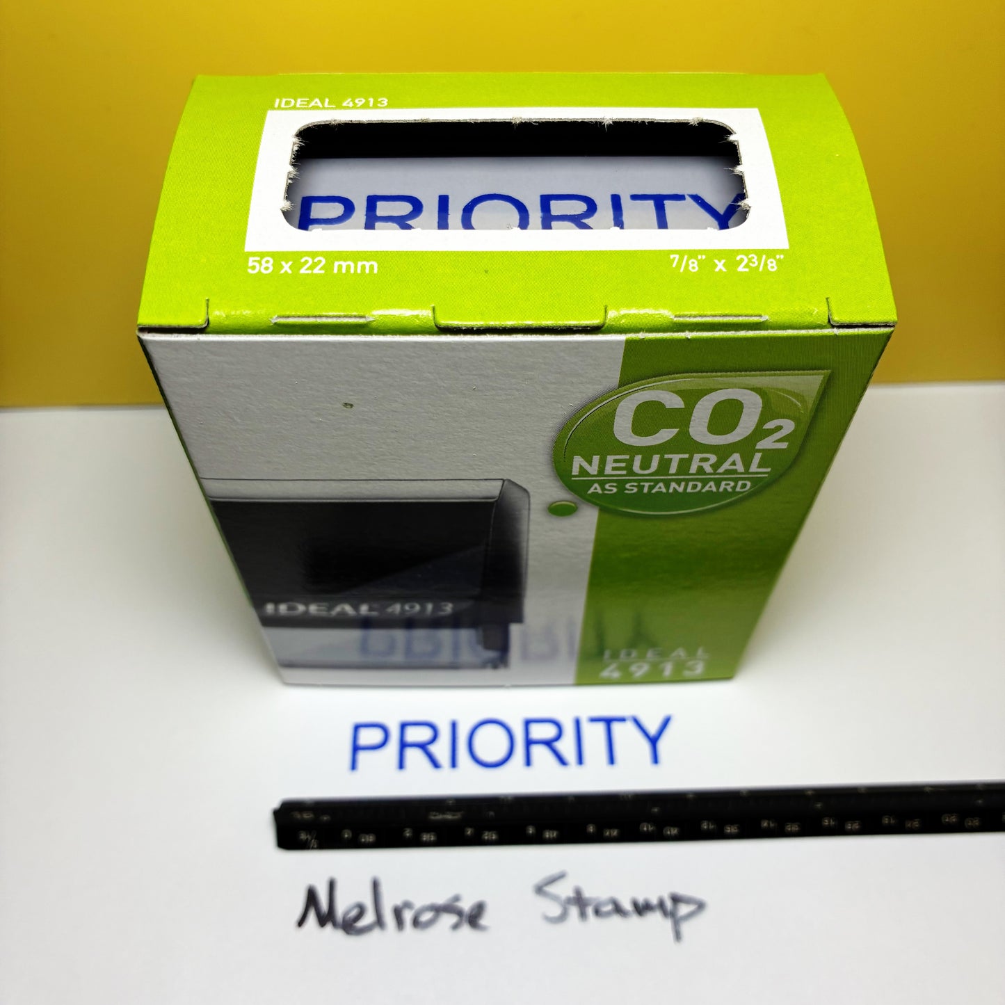 Priority Rubber Stamp Blue Ink Self Inking Ideal 4913