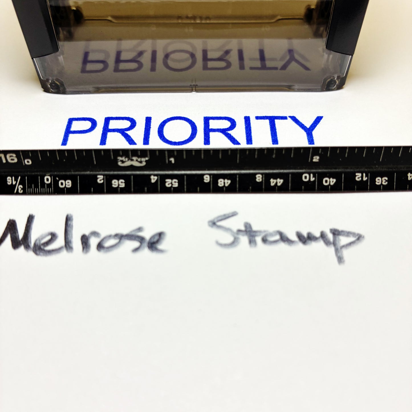 Priority Rubber Stamp Blue Ink Self Inking Ideal 4913